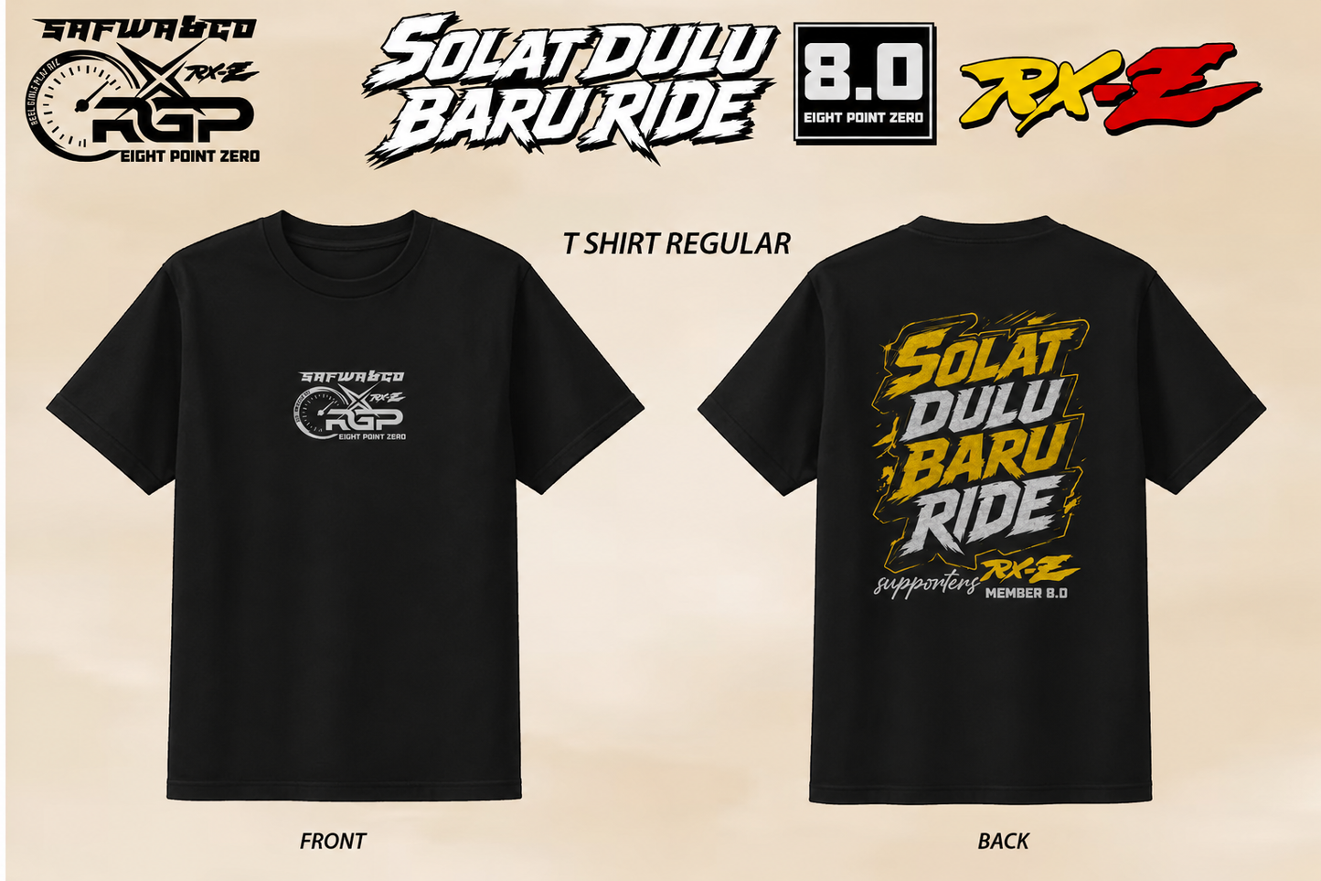 Solat Dulu Baru Ride Premium Cotton T-Shirt