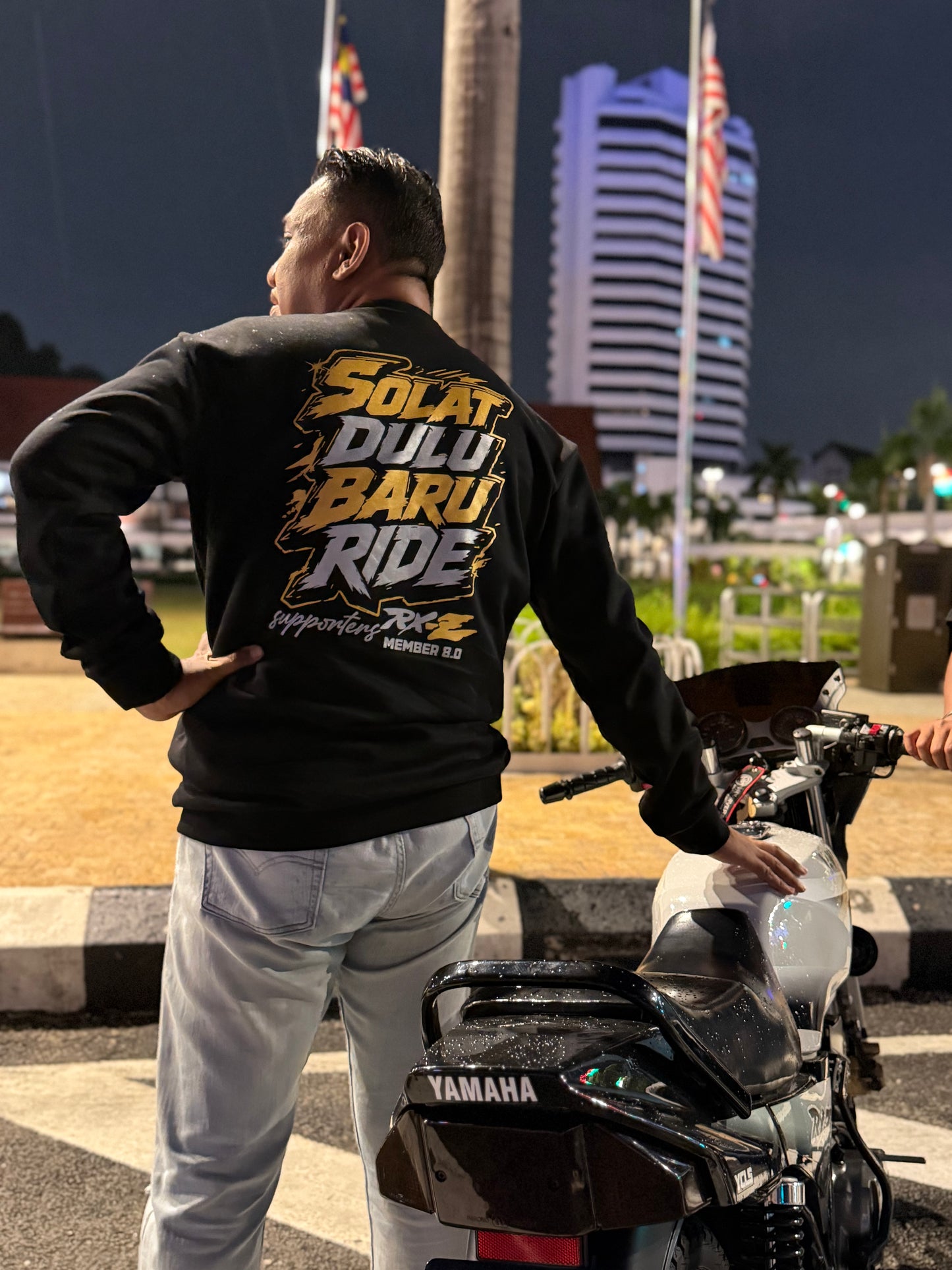 Solat Dulu Baru Ride Premium Cotton Fleece Sweatshirt